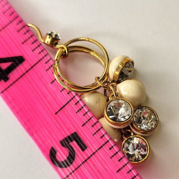 Crystal Charms Cluster Dangle Earrings - Picture 6 of 9